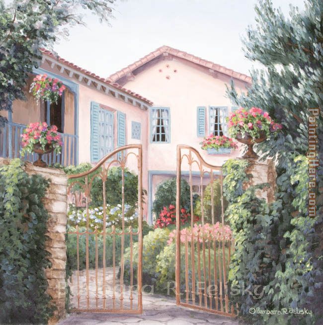 A Gateway In Carmel painting - Barbara Felisky A Gateway In Carmel art painting